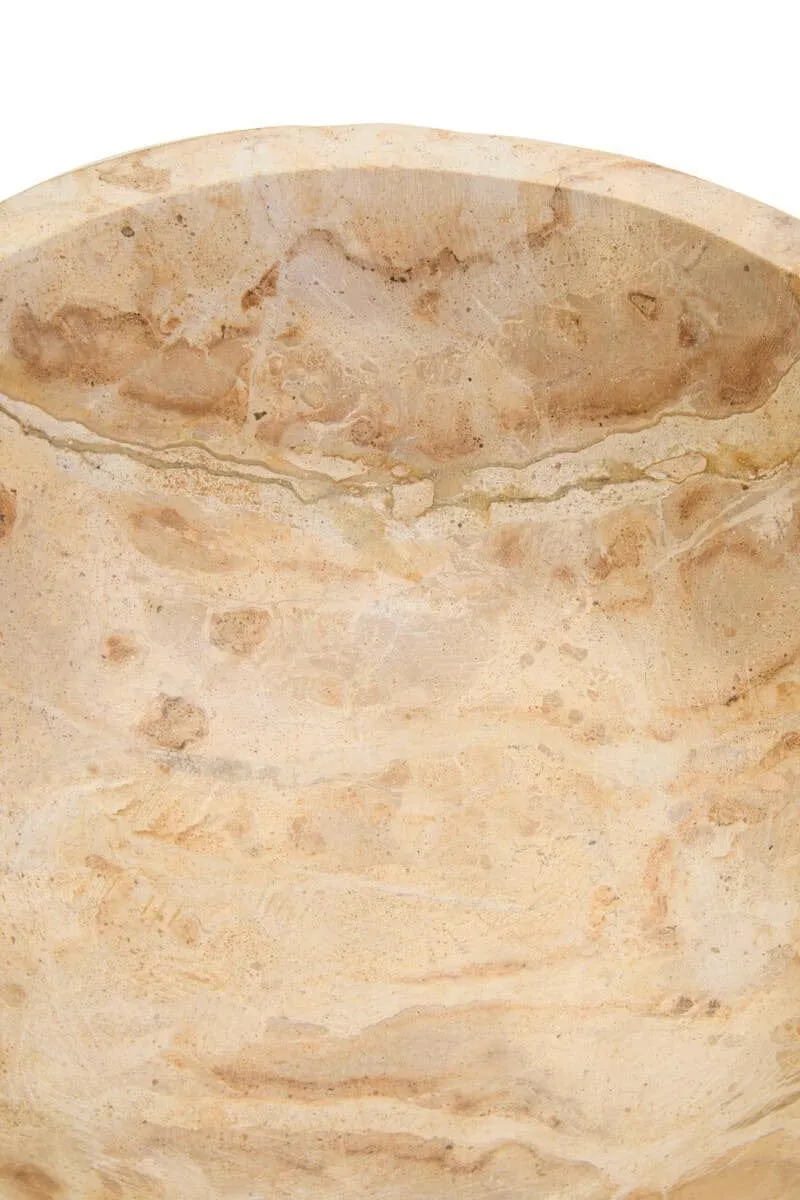 Santino Chocolate Marble Pedestal Bowl | OUTLET