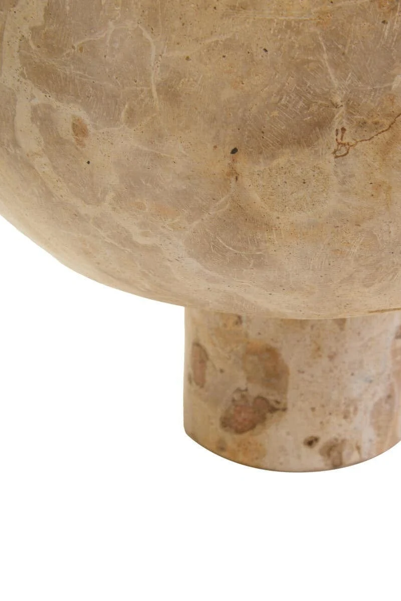 Santino Chocolate Marble Pedestal Bowl | OUTLET