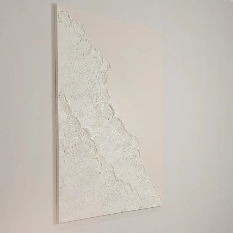 Toulouse Neutral Beach Waves Textured Canvas Wall Art | OUTLET