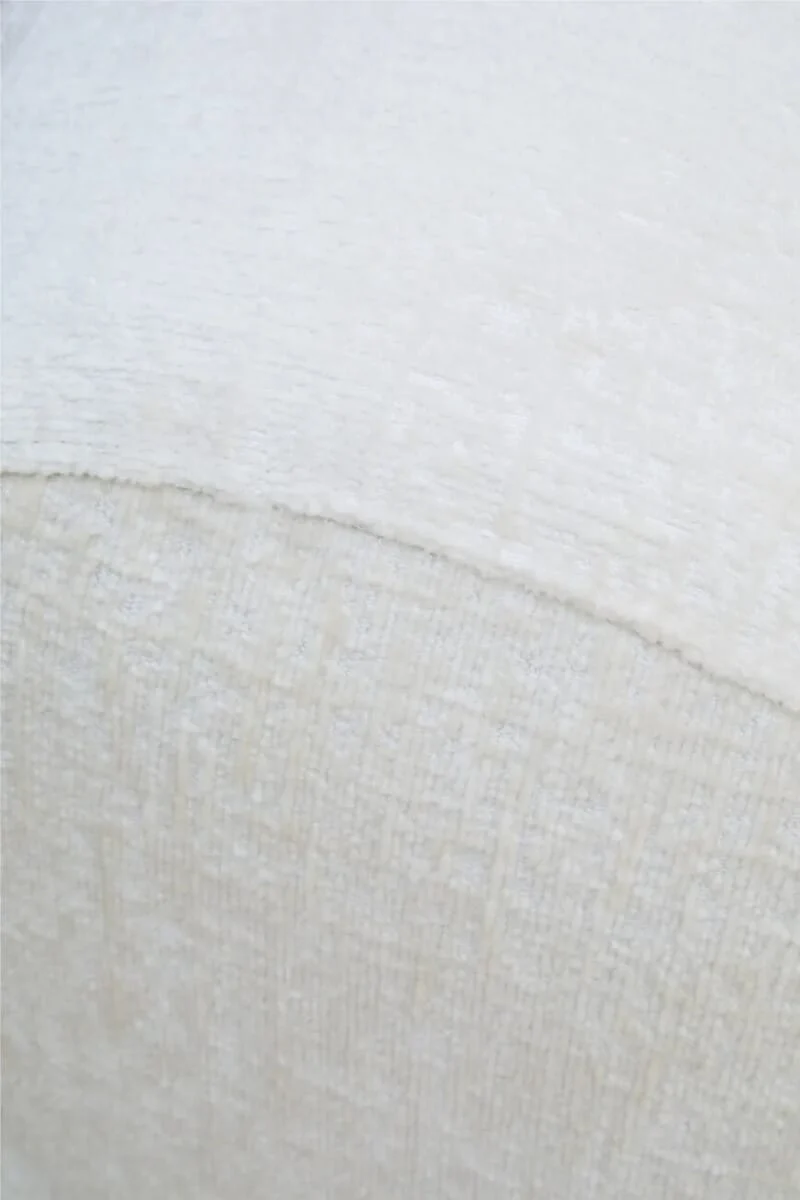 Anglet Cream Textured Fabric Large 3 Seater Sofa