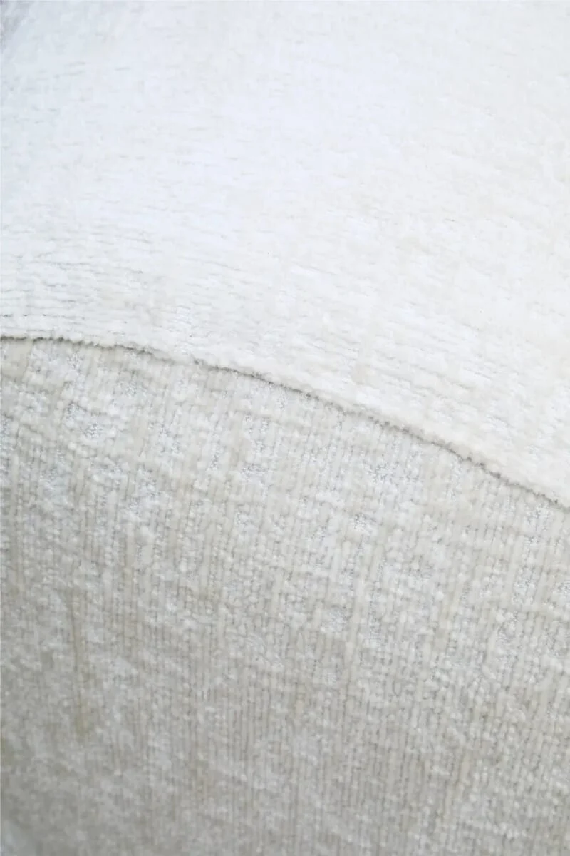 Anglet Cream Textured Fabric Large 3 Seater Sofa