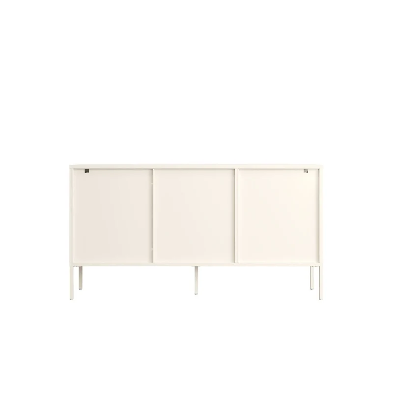 Addison Warm White Metal Fluted Glass Door Sideboard