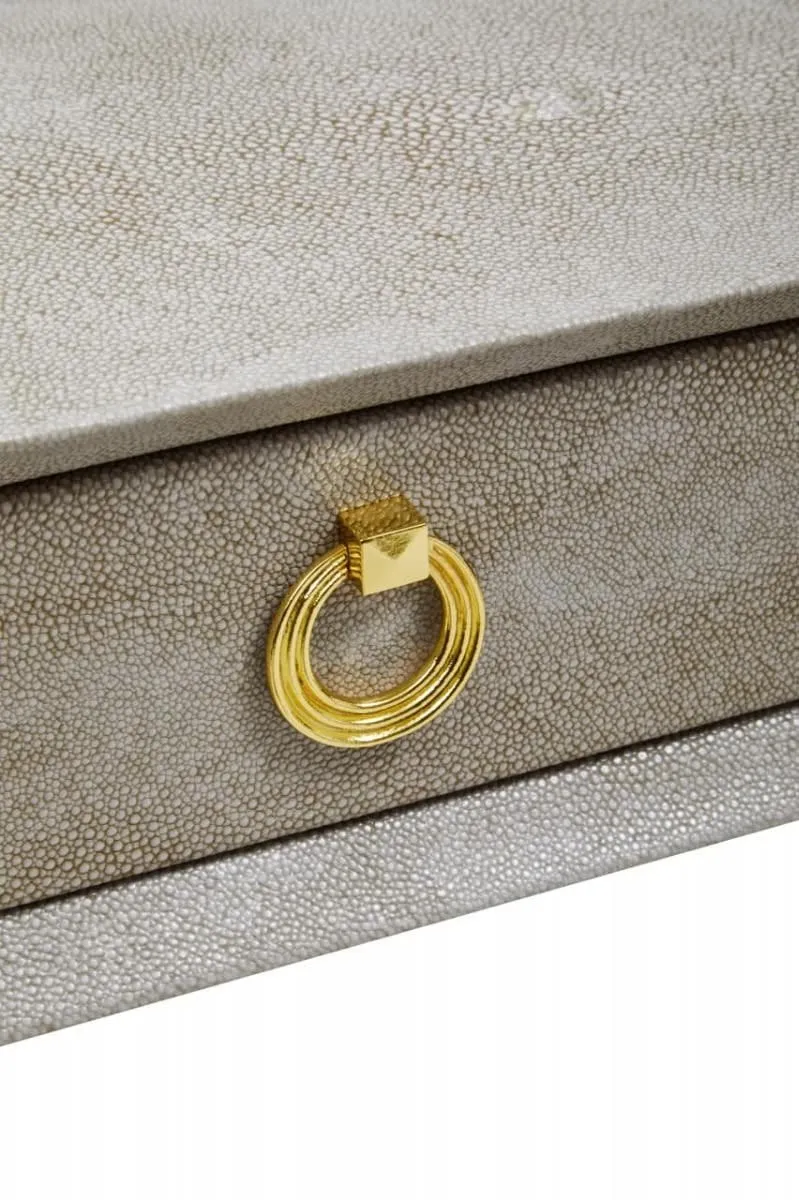 Cadio Shagreen Effect Two Drawer Console Table