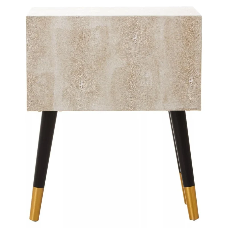Cadio 2 Drawer Shagreen Effect Side Table