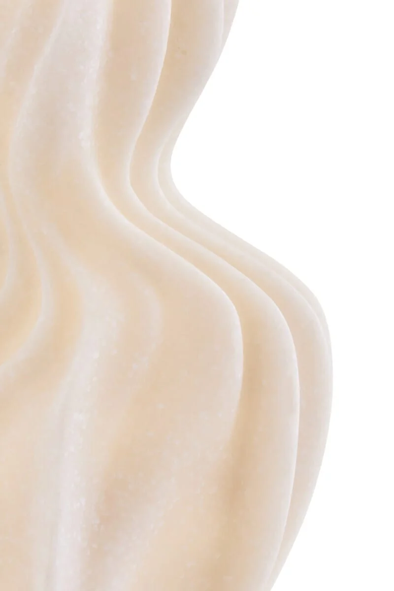Broc White Marble Effect Organic Twist Vase