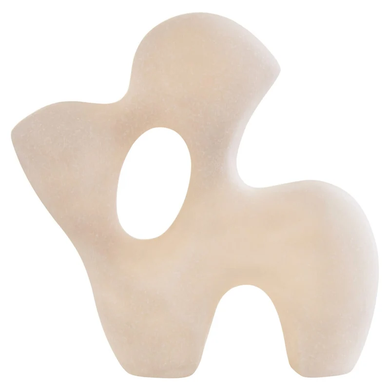 Broc White Marble Effect Organic Sculpture