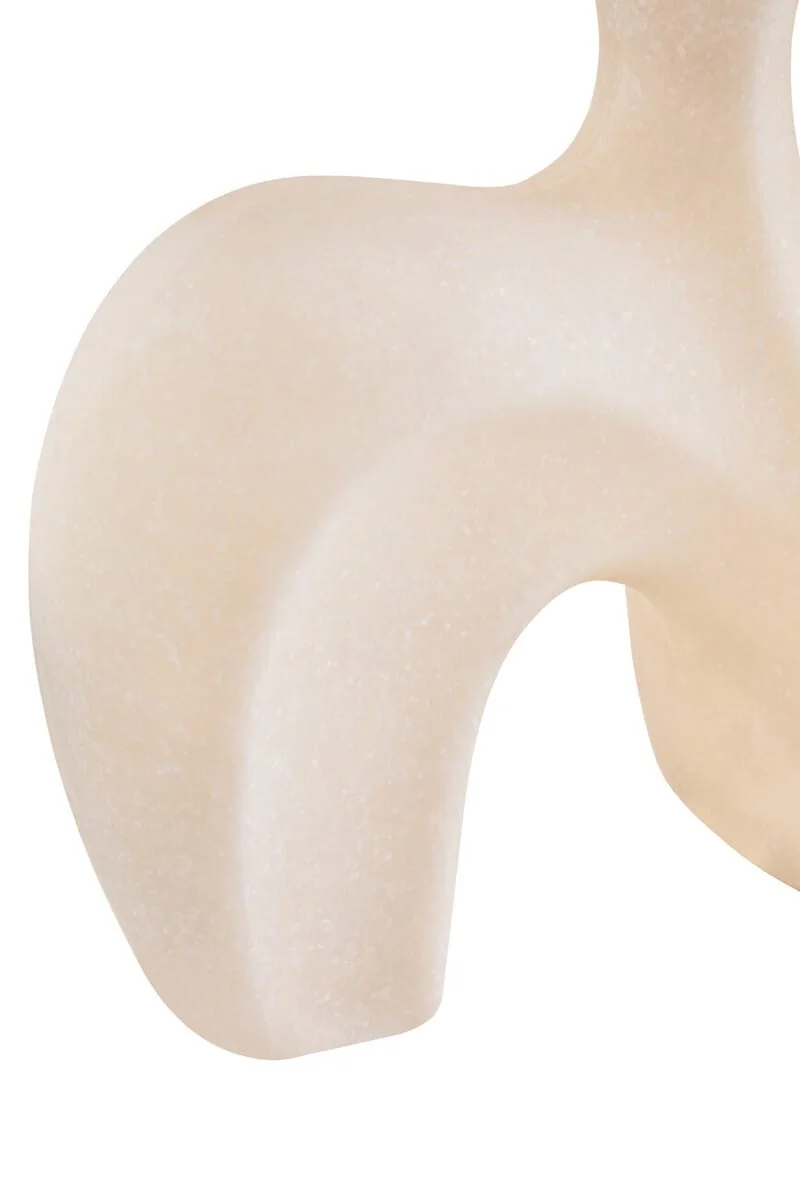 Broc White Marble Effect Organic Sculpture