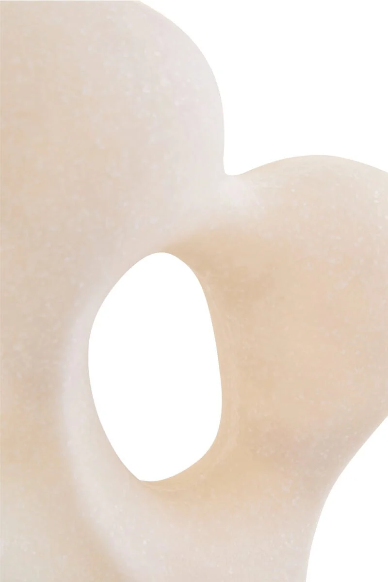 Broc White Marble Effect Organic Sculpture