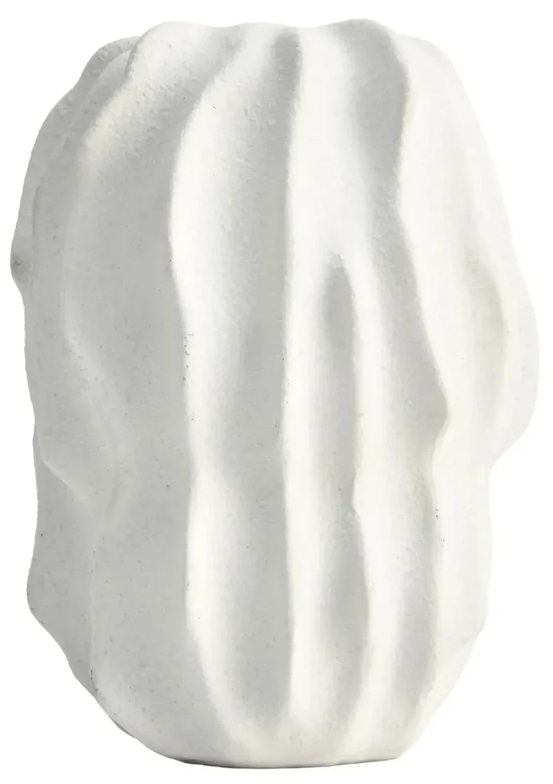 Broc Small White Textured Vase