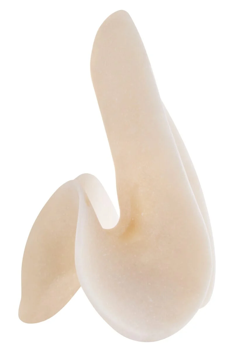 Broc Small White Marble Effect Abstract Loop Sculpture