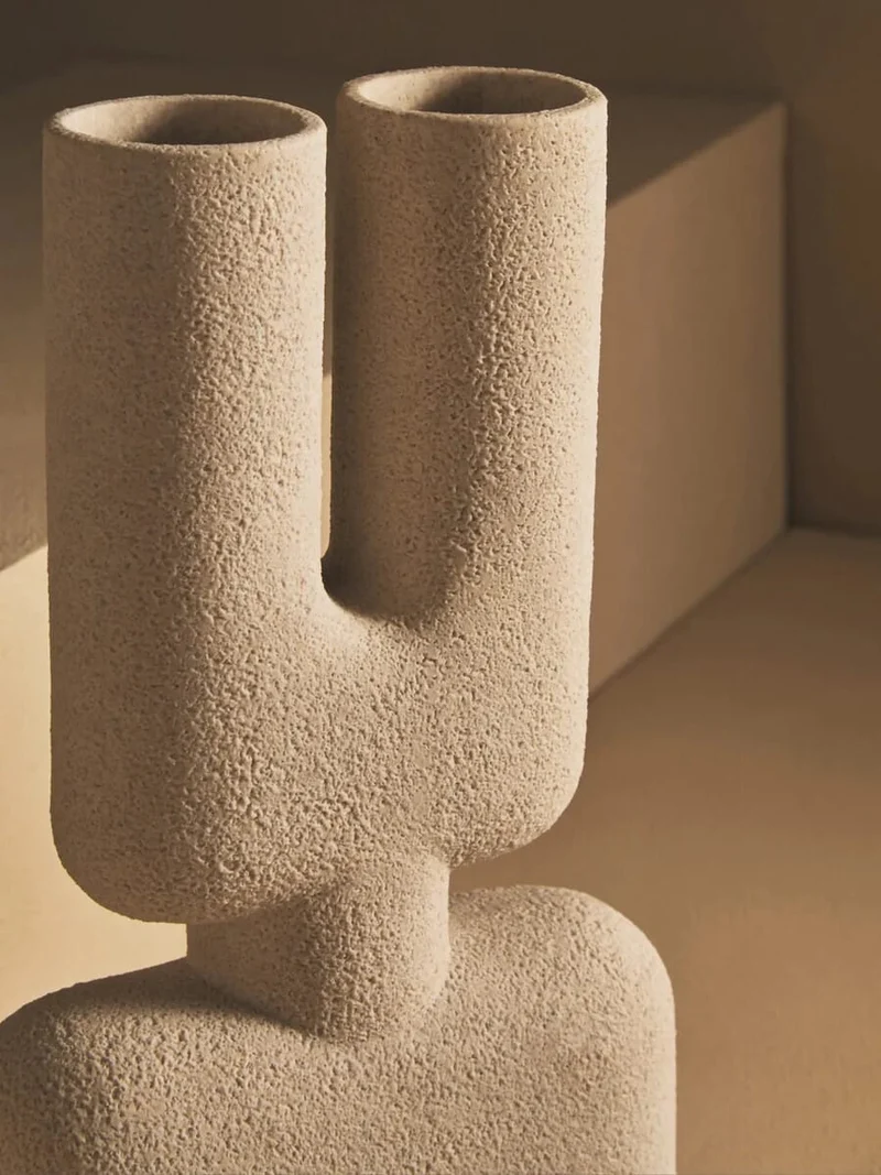 Broc Small Sandstone Effect Sculptured Vase