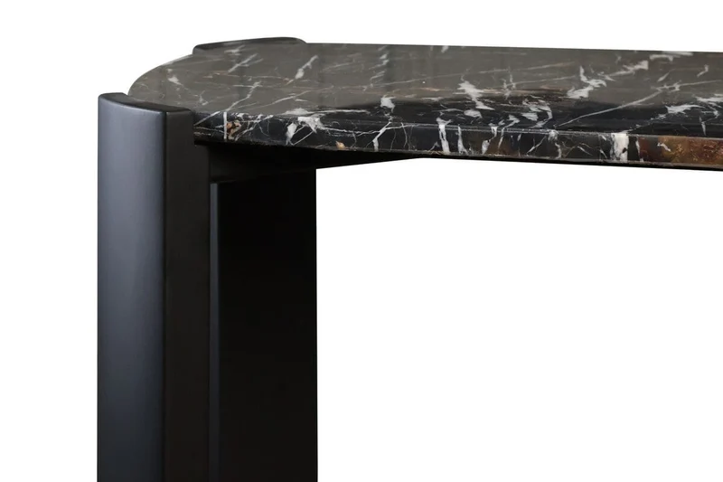 Palermo Black Marble Top and Acacia Wood Console Table