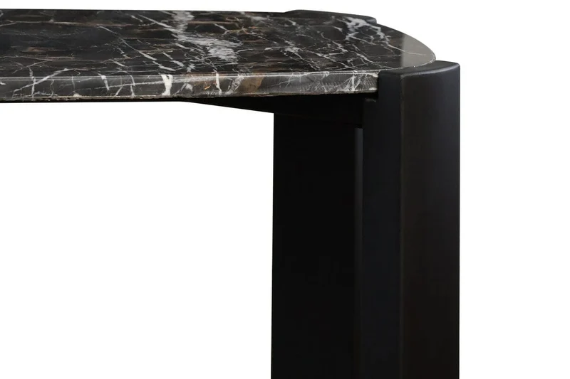 Palermo Black Marble Top and Acacia Wood Console Table