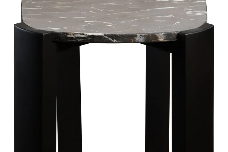 Palermo Black Marble Top and Acacia Wood Console Table