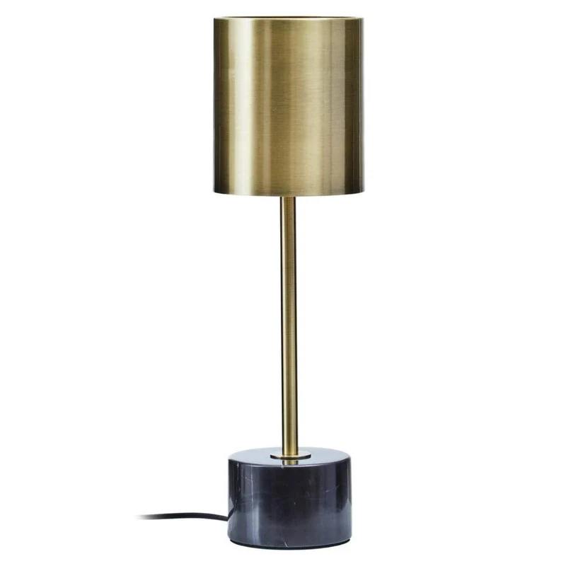 Palais Brushed Brass Table Lamp with Black Marble Base