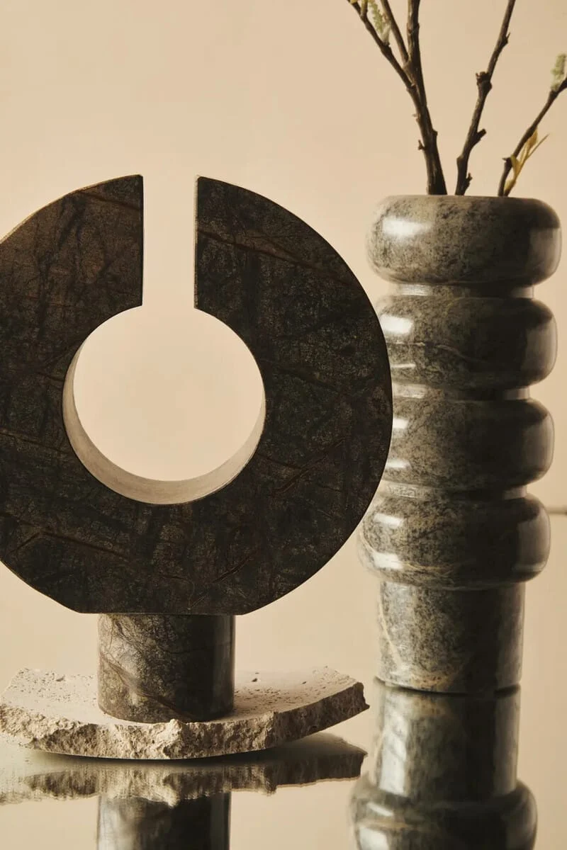 Fazio Forest Green Marble Vase