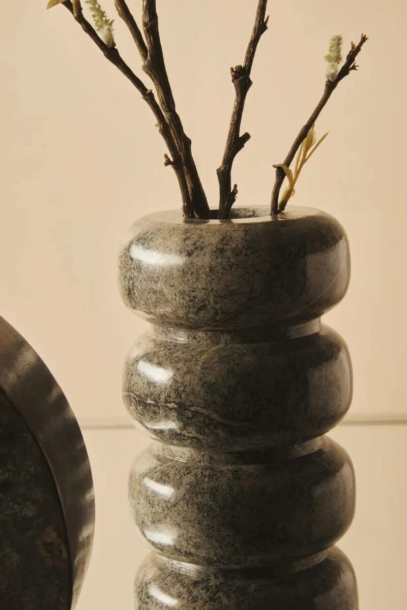Fazio Forest Green Marble Vase