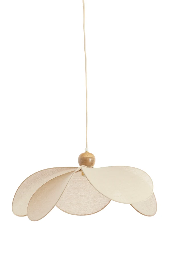 Hanging lamp 60x30 cm LAVRIRIA natural+wood | OUTLET