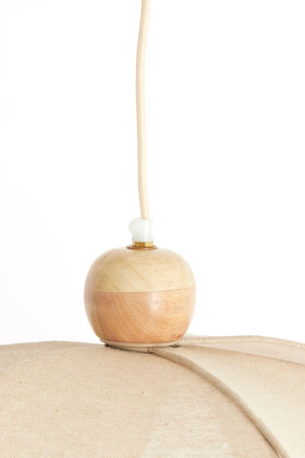 Hanging lamp 60x30 cm LAVRIRIA natural+wood | OUTLET