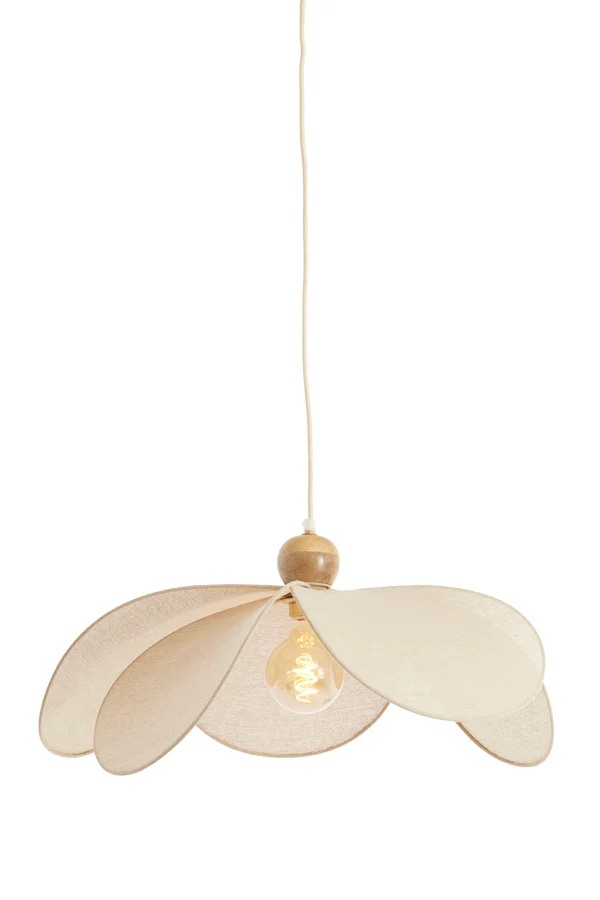 Hanging lamp 60x30 cm LAVRIRIA natural+wood | OUTLET