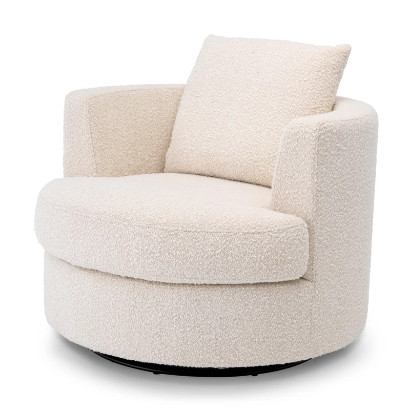 Swivel Chair Felix Boucle Cream