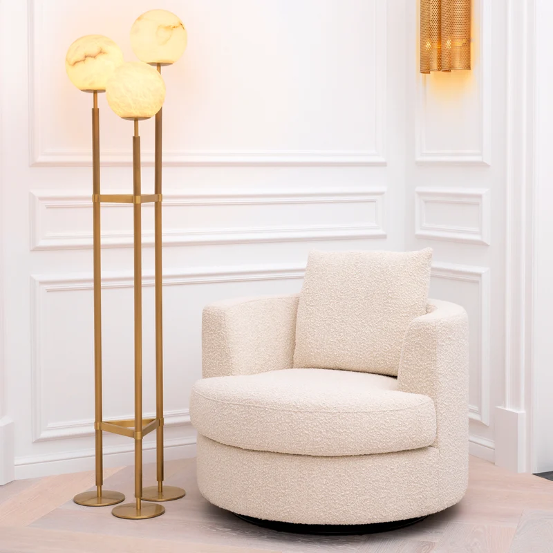 Swivel Chair Felix Boucle Cream