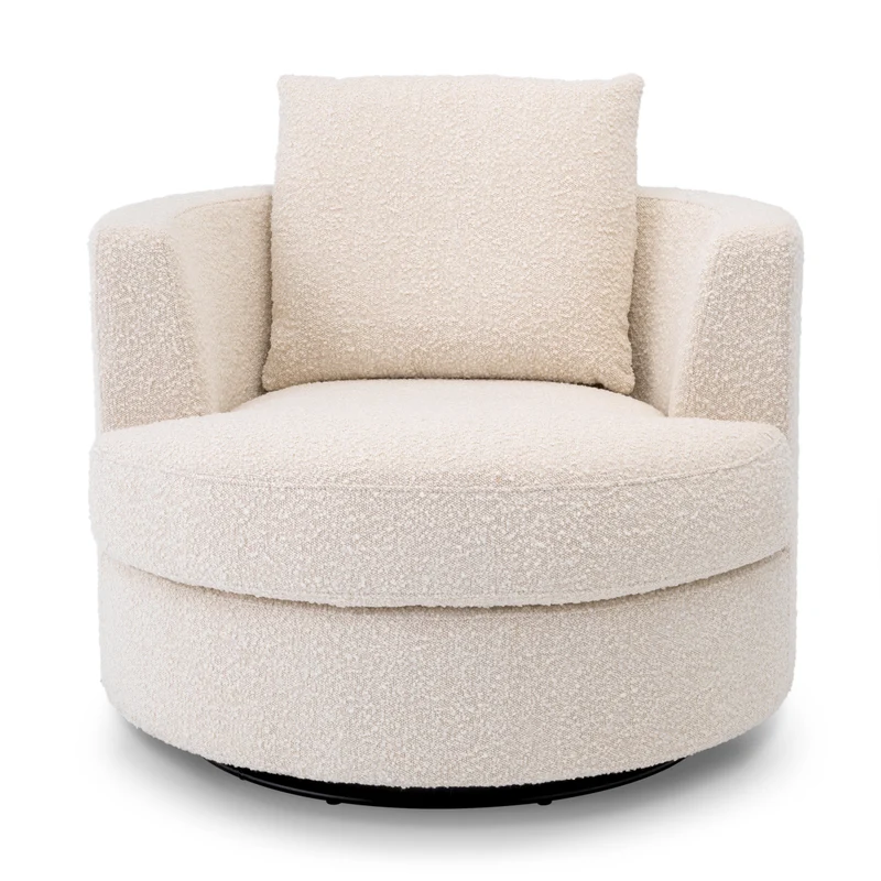 Swivel Chair Felix Boucle Cream