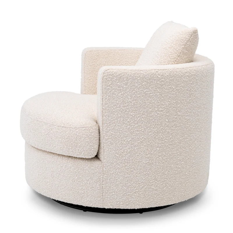Swivel Chair Felix Boucle Cream