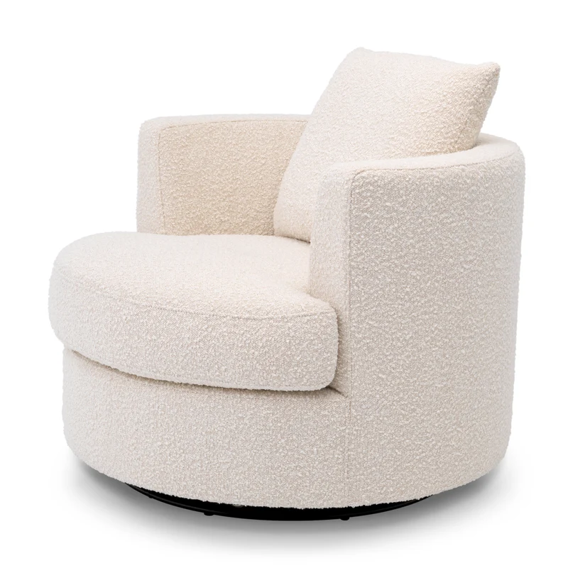 Swivel Chair Felix Boucle Cream