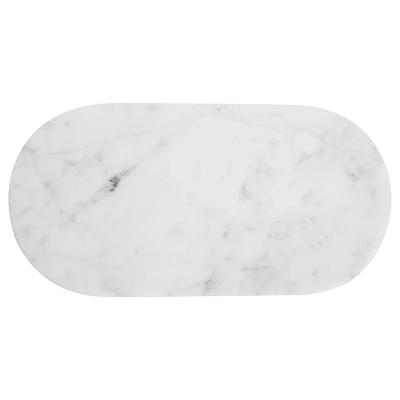 Kindia Oblong White Marble Serving Board