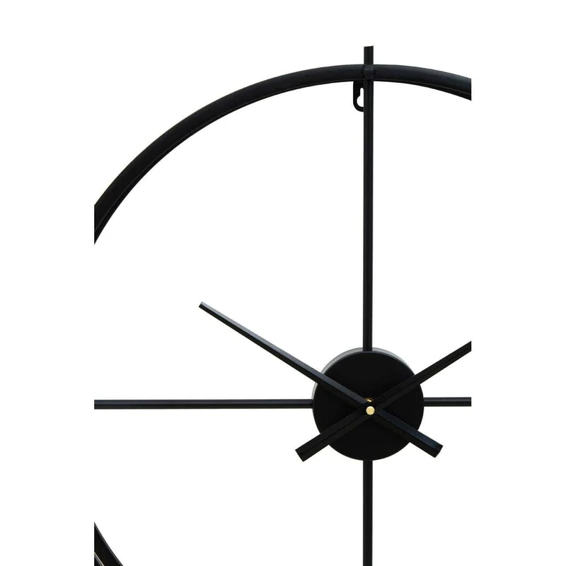 Kent 60cm Dia Large Black Finish Wall Clock