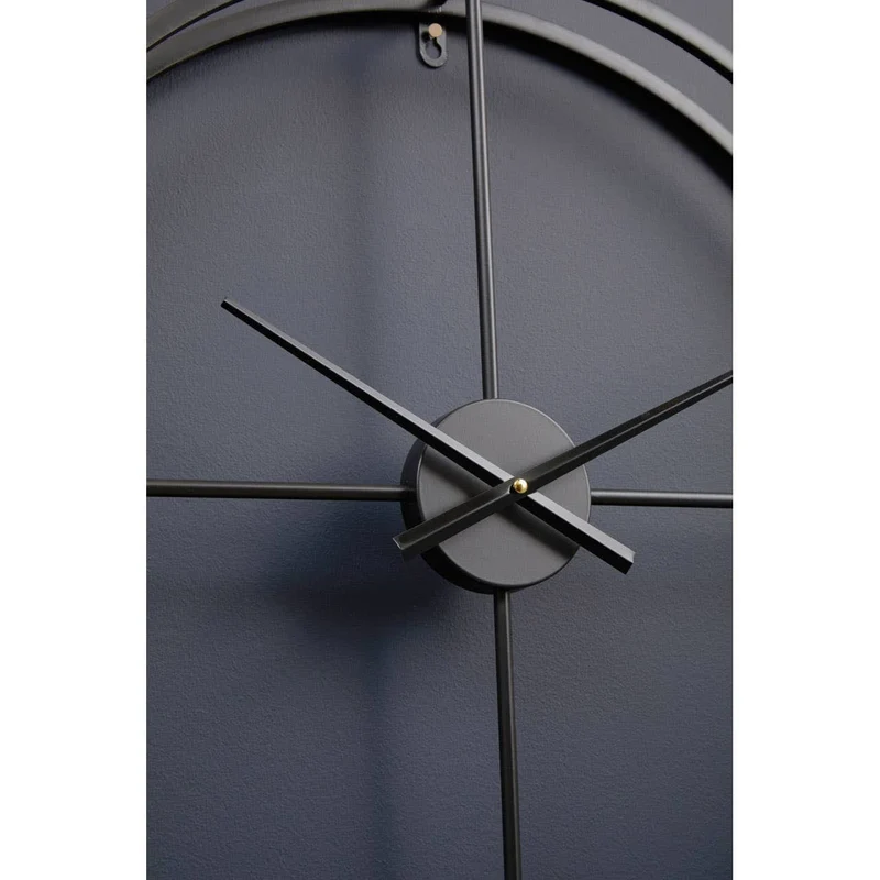 Kent 60cm Dia Large Black Finish Wall Clock