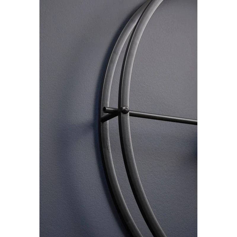 Kent 60cm Dia Large Black Finish Wall Clock
