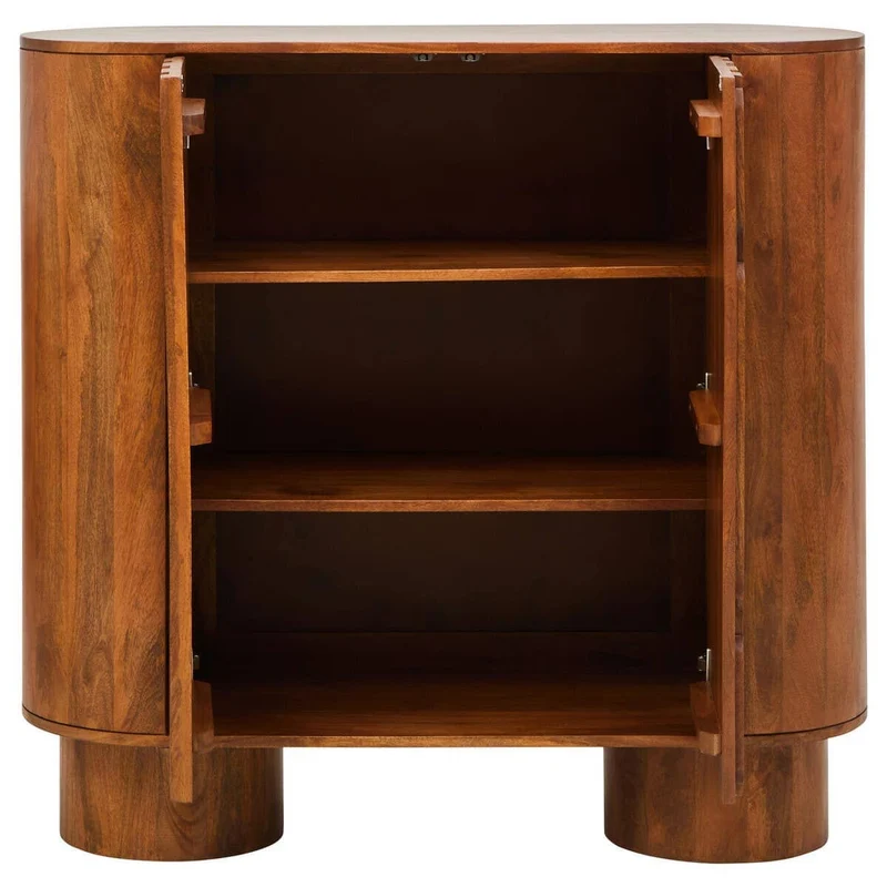 Torcino Two Door Brown Mango Wood Cabinet