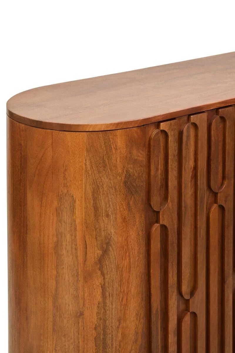 Torcino Two Door Brown Mango Wood Cabinet