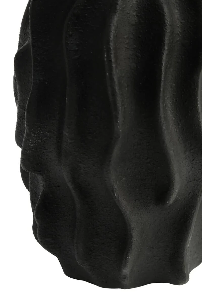 Broc Small Black Textured Vase