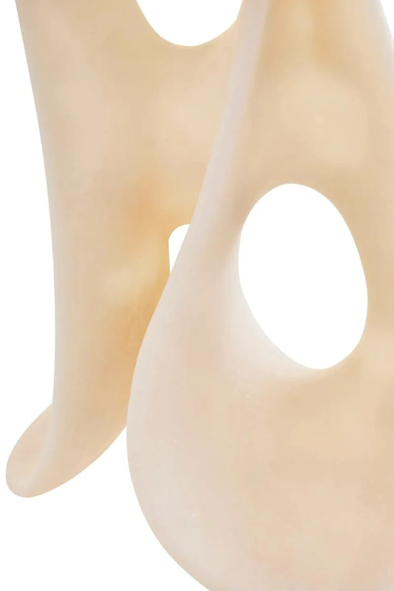 Broc Large White Marble Effect Abstract Loop Sculpture