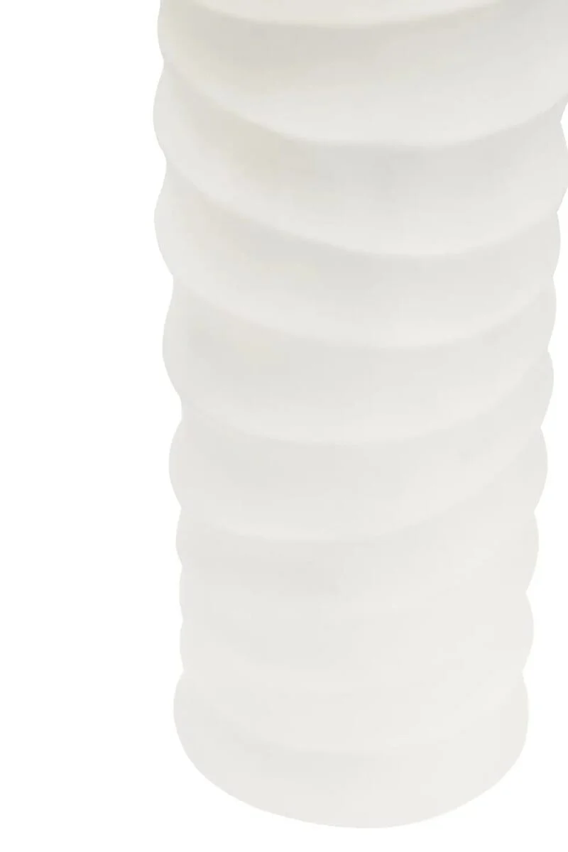 Mira Small Ivory Finish Rippled Vase