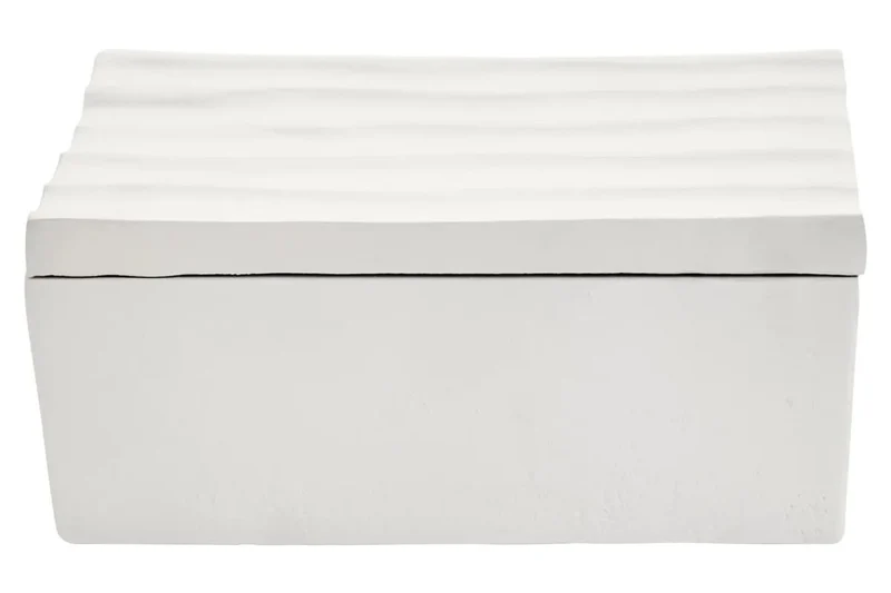 Mira Small Ivory Finish Rippled Box