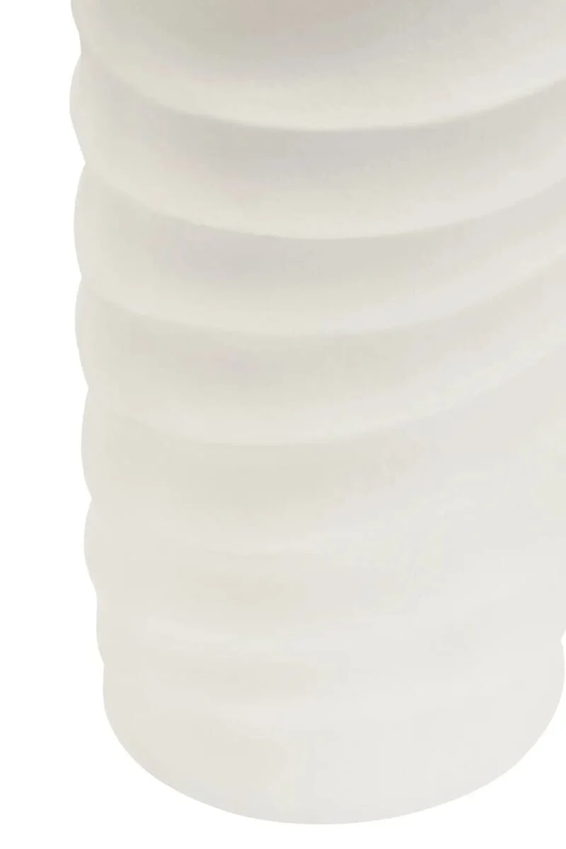 Mira Large Ivory Finish Rippled Vase