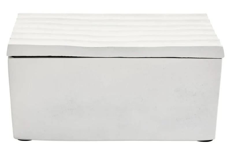 Mira Large Ivory Finish Rippled Box