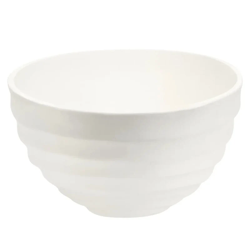 Mira Ivory Finish Rippled Bowl
