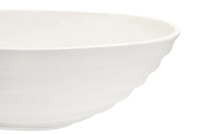 Mira Ivory Finish Rippled Bowl