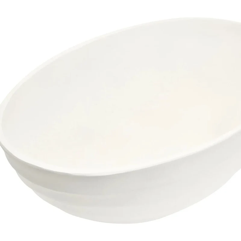 Mira Ivory Finish Rippled Bowl