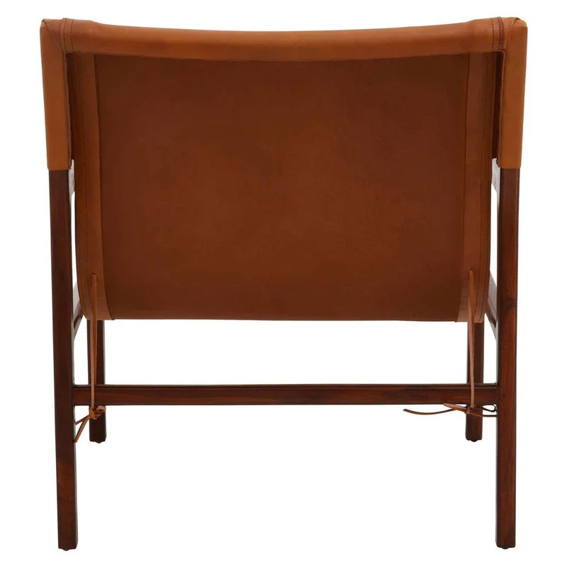 Inca Antique Brown Leather Sling Chair