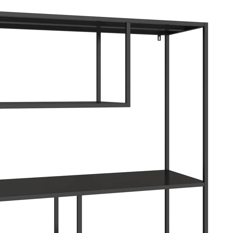 Acero Black Metal Multi Tier Shelving Unit