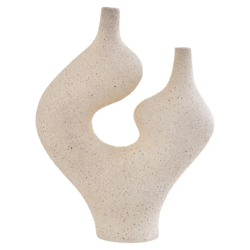 Broc Cream Textured Sculptural Vase