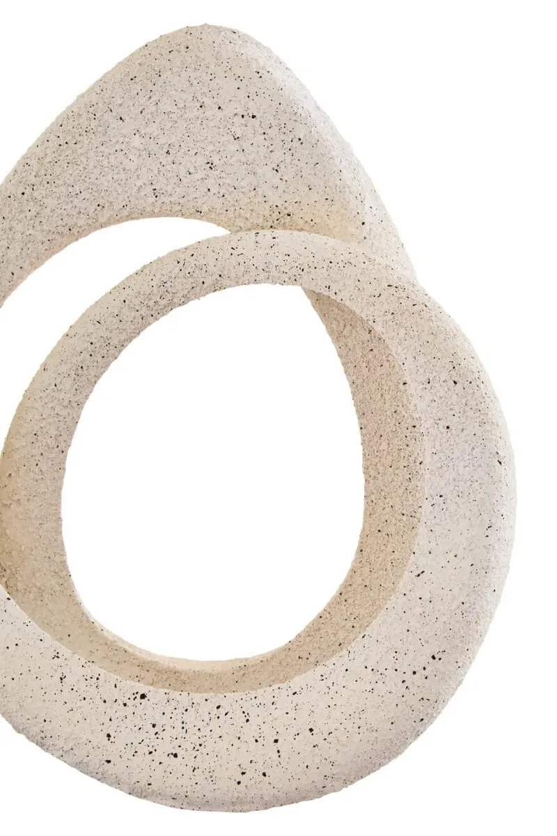 Broc Cream Textured Loop Sculpture