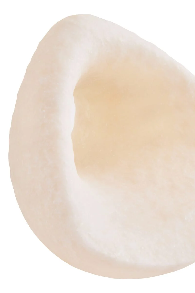 Broc Cream Textured Geometric Sculpture