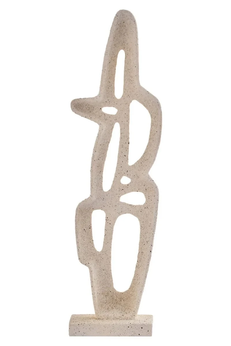Broc Cream Textured Abstract Interlocking Sculpture